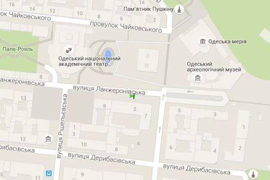 Схема рекламной плоскости по адресу Ланжеронівська вул., 2 Схема рекламной плоскости по адресу Ланжеронівська вул., 2