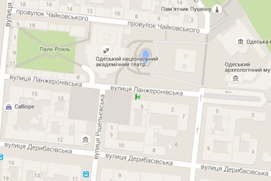 Схема рекламной плоскости по адресу Ланжеронівська вул., 9