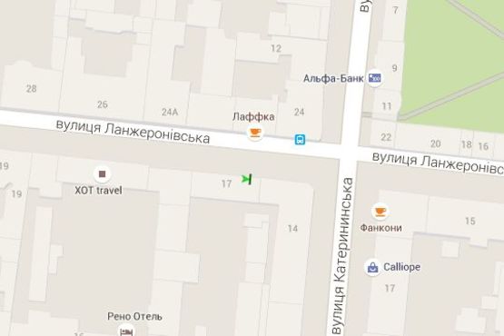 Схема рекламной плоскости по адресу Ланжеронівська вул., 17