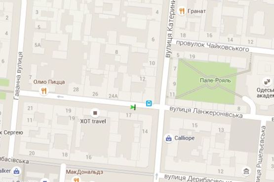 Схема рекламной плоскости по адресу Ланжеронівська вул., 17