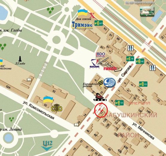 Схема рекламной плоскости по адресу Андрія Фабра вул. (Сєрова вул.) - Мечнікова вул. Схема рекламной плоскости по адресу Андрія Фабра вул. (Сєрова вул.) - Мечнікова вул.