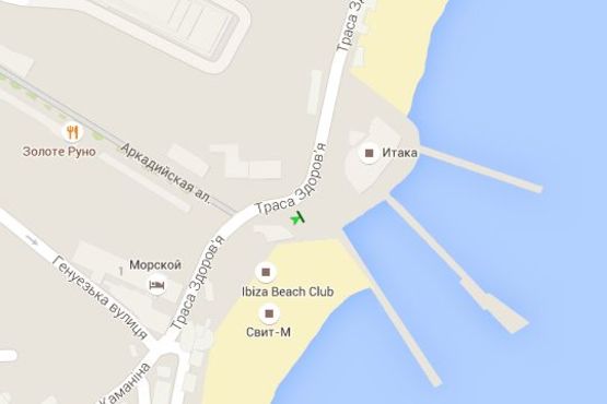 Схема рекламной плоскости по адресу Аркадія, №17 (№1) Схема рекламной плоскости по адресу Аркадія, №17 (№1)