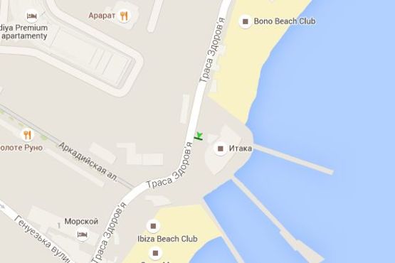 Схема рекламной плоскости по адресу Аркадія, №21