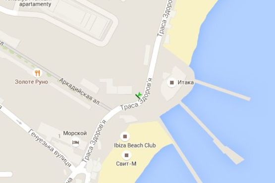 Схема рекламной плоскости по адресу Аркадія, №18 (№2) Схема рекламной плоскости по адресу Аркадія, №18 (№2)