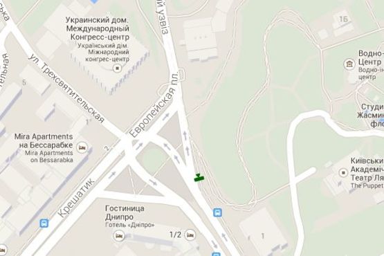 Схема рекламної площини за адресою Європейська пл., № 2 (вихід з підземного переходу) Схема рекламної площини за адресою Європейська пл., № 2 (вихід з підземного переходу)