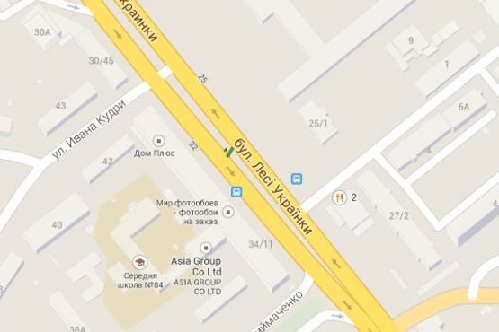 Схема рекламної площини за адресою Лесі Українки бульв., 34 (ресторан "Якіторія") (асф.розподільник); №11 ((1-скрол)) Схема рекламної площини за адресою Лесі Українки бульв., 34 (ресторан "Якіторія") (асф.розподільник); №11 ((1-скрол))