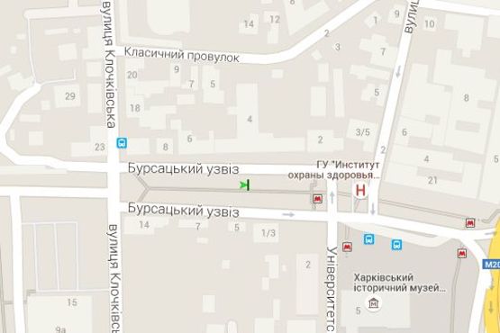 Схема рекламной плоскости по адресу Бурсацький узвіз, 4 Схема рекламной плоскости по адресу Бурсацький узвіз, 4