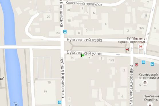 Схема рекламної площини за адресою Бурсацький узвіз, 9