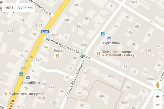 Схема рекламной плоскости по адресу Мироносицька вул., 53 Схема рекламной плоскости по адресу Мироносицька вул., 53