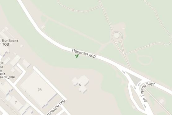 Схема рекламной плоскости по адресу Дніпровський узвіз, :20м до пл. Андрія Первозванного: