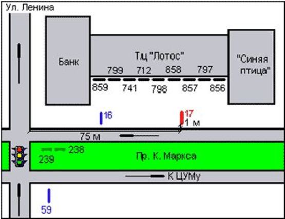 Схема рекламной плоскости по адресу Дмитра Яворницького просп., 58 Схема рекламной плоскости по адресу Дмитра Яворницького просп., 58