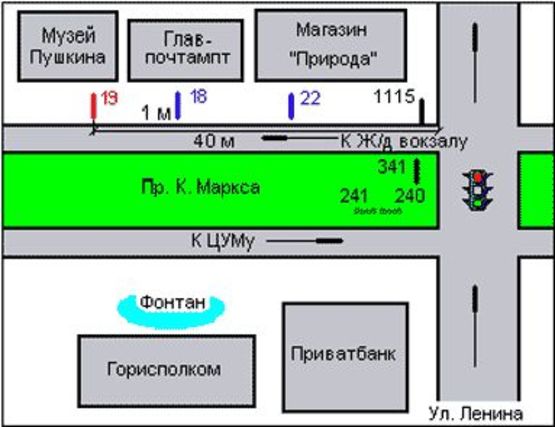 Схема рекламной плоскости по адресу Дмитра Яворницького просп., 60 - Воскресенська вул. (Леніна вул.) Схема рекламной плоскости по адресу Дмитра Яворницького просп., 60 - Воскресенська вул. (Леніна вул.)