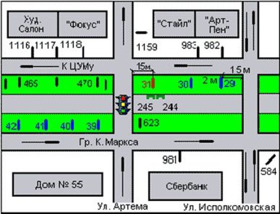 Схема рекламной плоскости по адресу Дмитра Яворницького просп., 44 Схема рекламной плоскости по адресу Дмитра Яворницького просп., 44