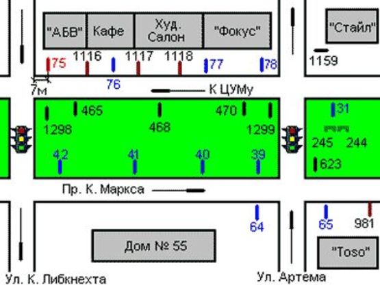 Схема рекламной плоскости по адресу Дмитра Яворницького просп., 46 Схема рекламной плоскости по адресу Дмитра Яворницького просп., 46
