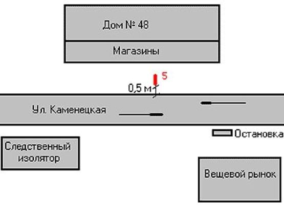 Схема рекламної площини за адресою Кам`янецька вул. (Кам'янецька вул.), 48
