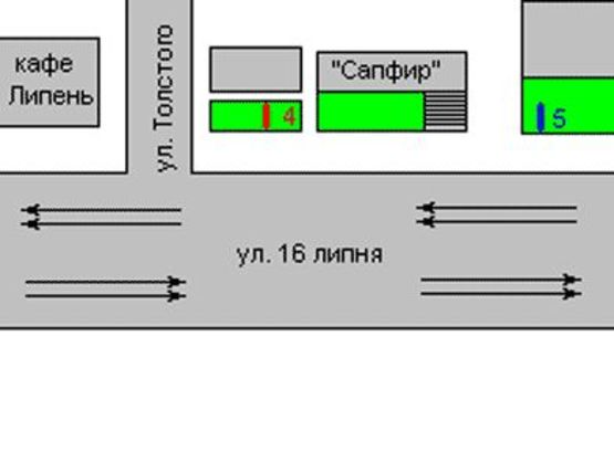 Схема рекламної площини за адресою Міцкевича вул., 138 - Князя Володимира вул.