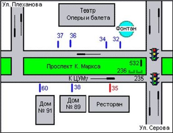 Схема рекламной плоскости по адресу Дмитра Яворницького просп., 93 Схема рекламной плоскости по адресу Дмитра Яворницького просп., 93