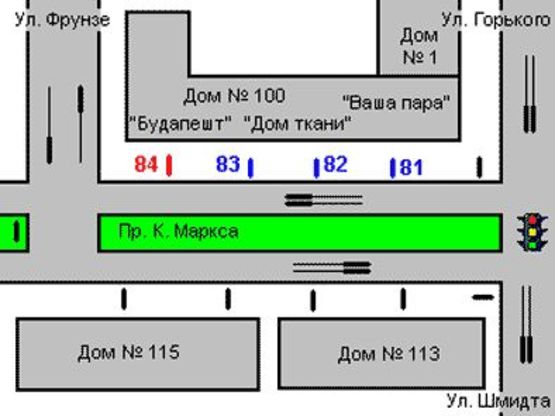 Схема рекламной плоскости по адресу Дмитра Яворницького просп., 100 Схема рекламной плоскости по адресу Дмитра Яворницького просп., 100