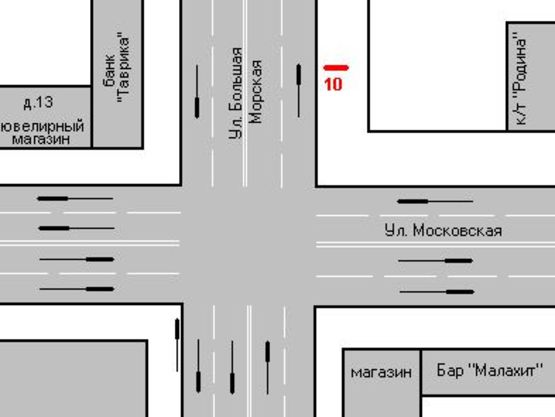Схема рекламной плоскости по адресу Велика Морська вул., 76 - Московська вул., 16 Схема рекламной плоскости по адресу Велика Морська вул., 76 - Московська вул., 16