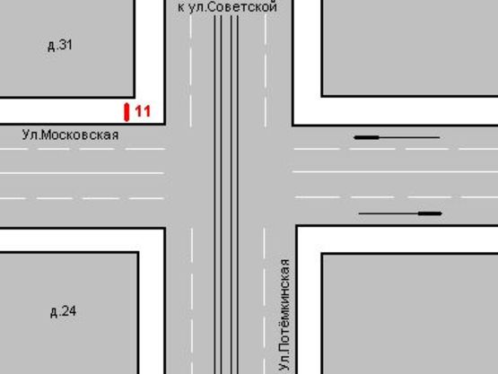 Схема рекламної площини за адресою Московська вул., 24 - Потьомкінська вул., 71 Схема рекламної площини за адресою Московська вул., 24 - Потьомкінська вул., 71