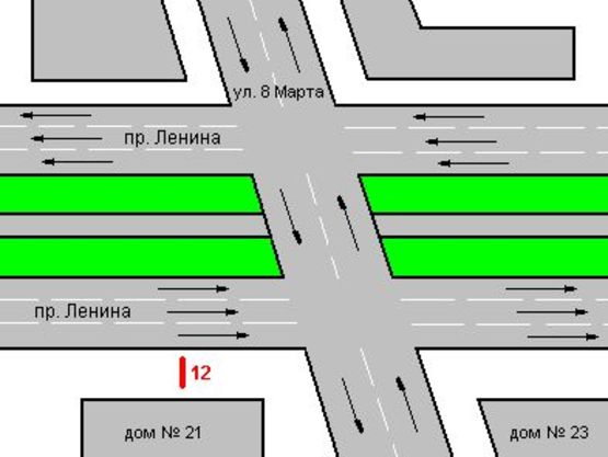 Схема рекламної площини за адресою Леніна просп., 23 - 8 Березня вул., 42 Схема рекламної площини за адресою Леніна просп., 23 - 8 Березня вул., 42