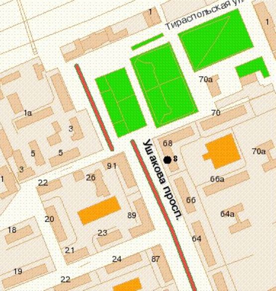 Схема рекламной плоскости по адресу Ушакова просп., 68 Схема рекламной плоскости по адресу Ушакова просп., 68