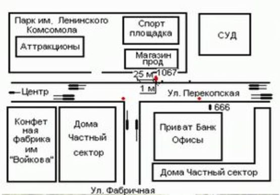 Схема рекламной плоскости по адресу Перекопська вул., 17 Схема рекламной плоскости по адресу Перекопська вул., 17
