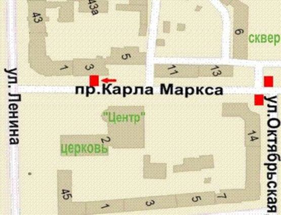 Схема рекламної площини за адресою Поштовий просп., 1 Схема рекламної площини за адресою Поштовий просп., 1