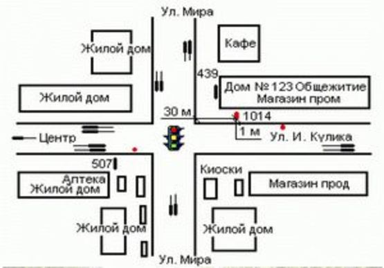 Схема рекламной плоскости по адресу Іллі Кулика вул., 139 - Миру вул., 32 Схема рекламной плоскости по адресу Іллі Кулика вул., 139 - Миру вул., 32