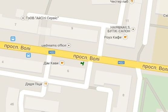 Схема рекламной плоскости по адресу Волі просп., 6