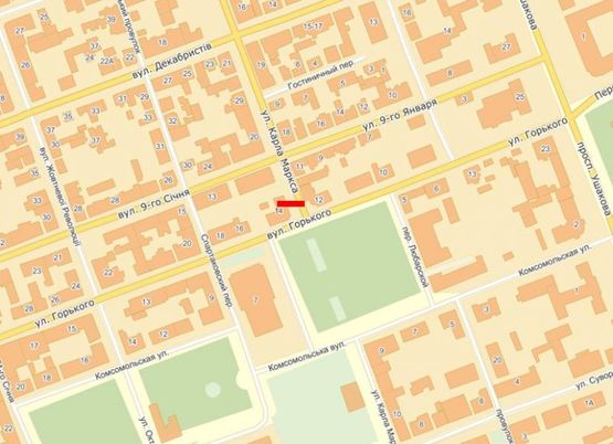 Схема рекламної площини за адресою Потьомкінськая вул. - Гірського вул., 14 Схема рекламної площини за адресою Потьомкінськая вул. - Гірського вул., 14