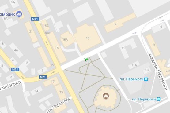 Схема рекламной плоскости по адресу Михайла Грушевського вул. (Котовського вул.), 4