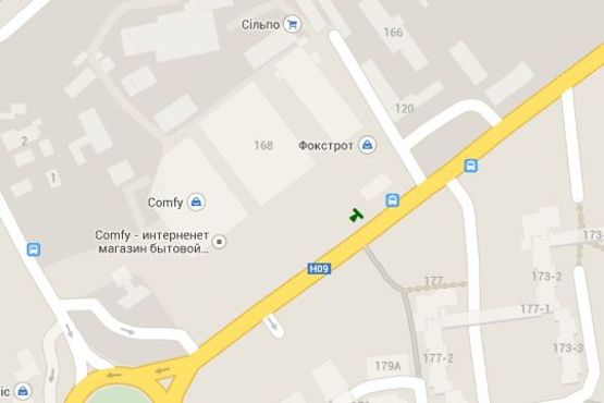 Схема рекламної площини за адресою Мазепи вул., 168а