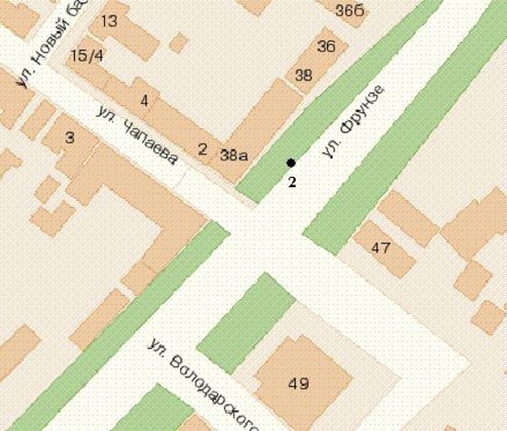 Схема рекламной плоскости по адресу Європейська вул., 38-а - Героїв-чорнобильців вул.