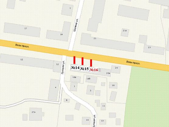 Схема рекламной плоскости по адресу Волі просп., 14