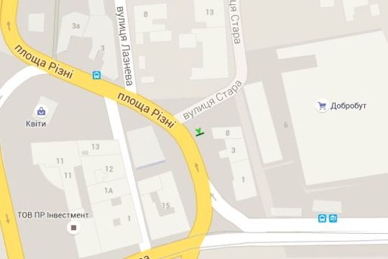 Схема рекламной плоскости по адресу Різнi пл. - Староміська вул. Схема рекламной плоскости по адресу Різнi пл. - Староміська вул.