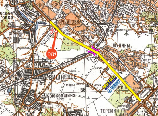 Схема рекламної площини за адресою Окружная дорога, 6, возле супермакрета "Мастерок" /к Теремкам Схема рекламної площини за адресою Окружная дорога, 6, возле супермакрета "Мастерок" /к Теремкам