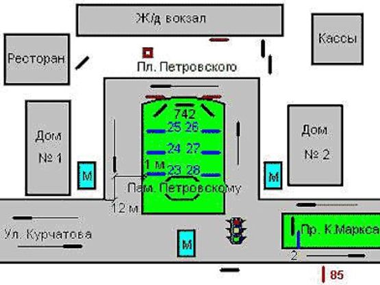 Схема рекламной плоскости по адресу Дмитра Яворницького просп., 121 Схема рекламной плоскости по адресу Дмитра Яворницького просп., 121