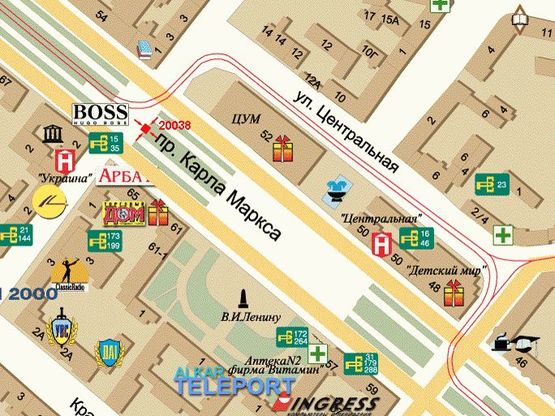 Схема рекламної площини за адресою Дмитра Яворницького просп. - Володимира Мономаха вул. (Московська вул.) Схема рекламної площини за адресою Дмитра Яворницького просп. - Володимира Мономаха вул. (Московська вул.)