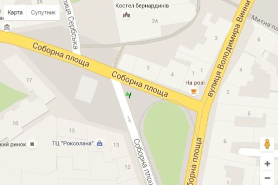 Схема рекламної площини за адресою Соборна пл., 3 Схема рекламної площини за адресою Соборна пл., 3