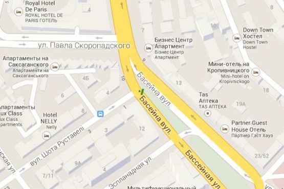 Схема рекламной плоскости по адресу Басейна вул., 12 (на газоні) №1 в напр. бульв. Лесі Українки (№3-скролл) Схема рекламной плоскости по адресу Басейна вул., 12 (на газоні) №1 в напр. бульв. Лесі Українки (№3-скролл)