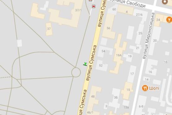 Схема рекламной плоскости по адресу Сумська вул., 35 (№4) (3) Схема рекламной плоскости по адресу Сумська вул., 35 (№4) (3)