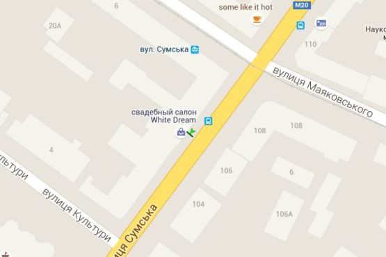 Схема рекламной плоскости по адресу Сумська вул., 67 Схема рекламной плоскости по адресу Сумська вул., 67