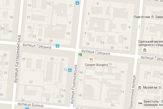 Схема рекламной плоскости по адресу Гречеська вул., 19 - Ришел'євська вул.