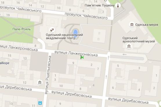 Схема рекламной плоскости по адресу Ланжеронівська вул., 2 Схема рекламной плоскости по адресу Ланжеронівська вул., 2