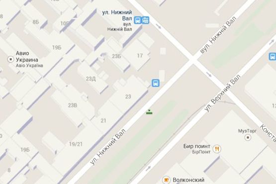 Схема рекламної площини за адресою Нижній Вал вул., навпроти буд. №23-Б (№10 від вул.Набережно-Крещ. в напр. Глибочицької) Схема рекламної площини за адресою Нижній Вал вул., навпроти буд. №23-Б (№10 від вул.Набережно-Крещ. в напр. Глибочицької)