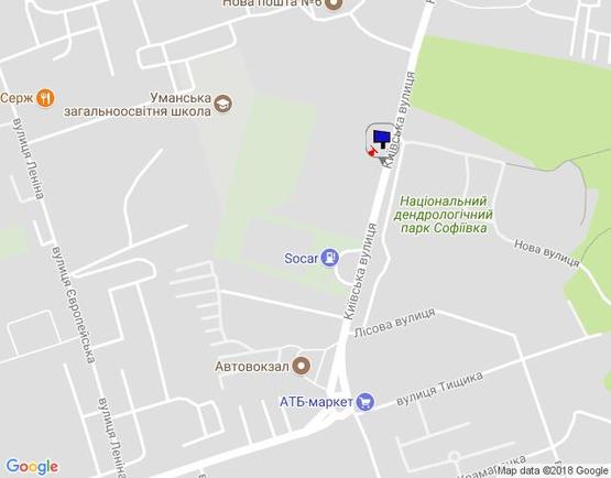 Схема рекламной плоскости по адресу ул.Киевская, начало парковки, напротив отеля Софиевский, сторона Б