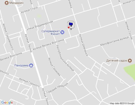 Схема рекламної площини за адресою (ул.Парижской Коммуны)  вул. Велика Фонтанна, 37, стоянка Фокстрот, 1-й от магазина Фокстрот