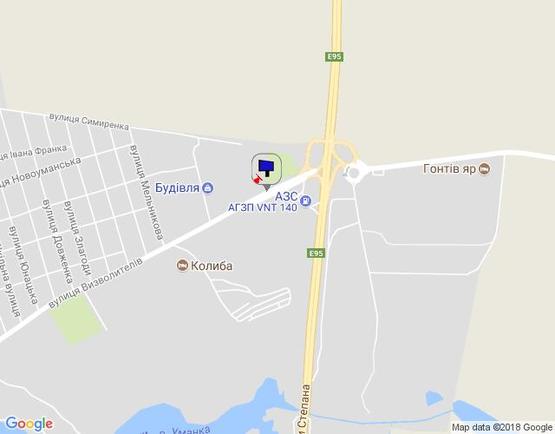 Схема рекламной плоскости по адресу ул. Освободителей, напротив 20-а, (возле Авторынка), за ул. Пиковецкой, выезд на М-05, сторона Б