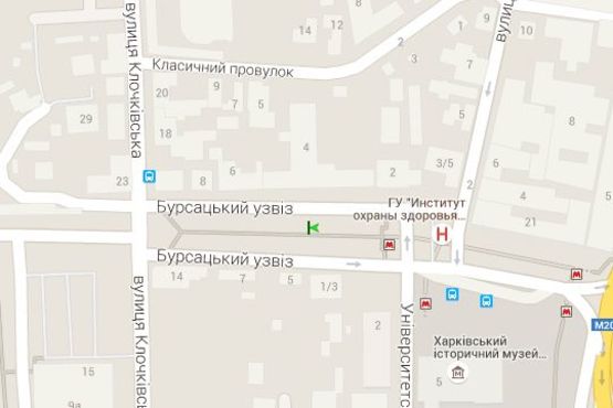 Схема рекламной плоскости по адресу Бурсацький узвіз, 4 Схема рекламной плоскости по адресу Бурсацький узвіз, 4